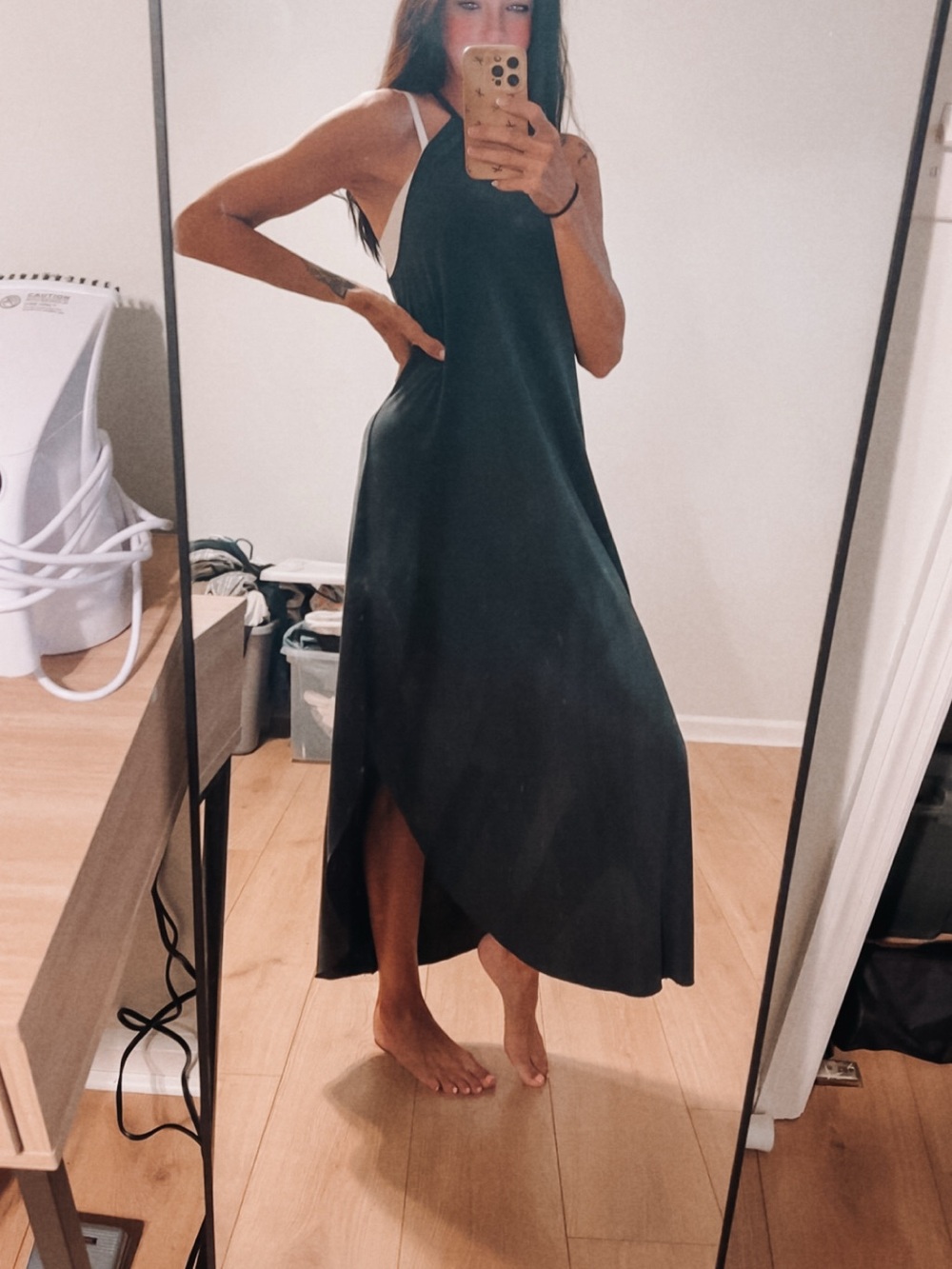 double zero black flowy dress
